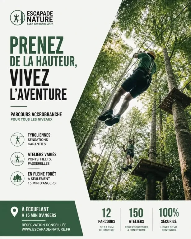 Parc de loisirs et accrobranche à Angers