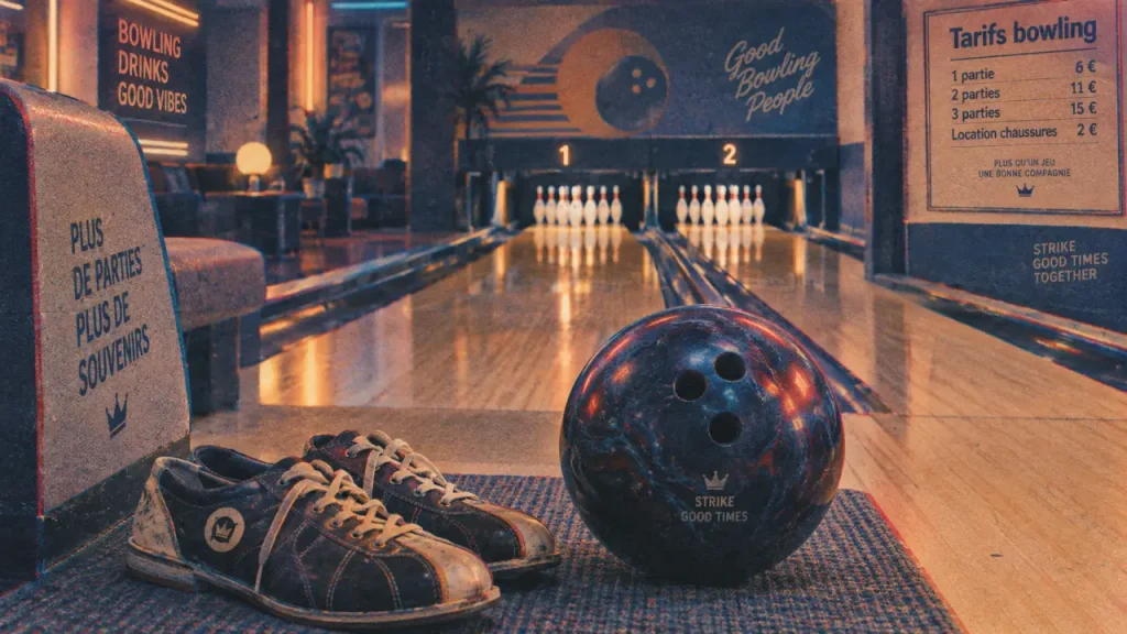 Bowling Angers tarif : chaussures et boule, créneau 5 € à 10 €