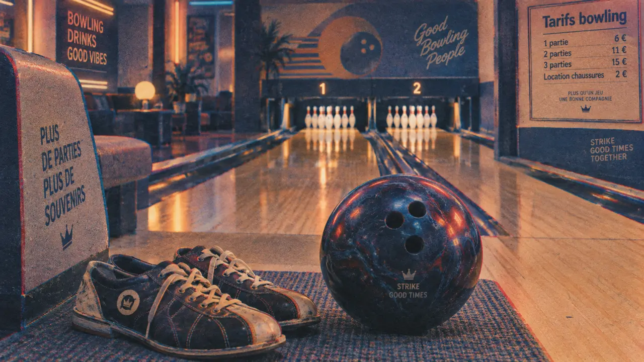 Bowling Angers tarif : chaussures et boule, créneau 5 € à 10 €