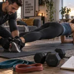 Coach sportif Angers : séance à domicile sur tapis de fitness