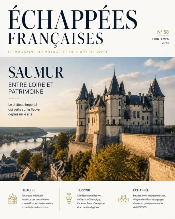Château de Saumur dominant la Loire, visite saumur