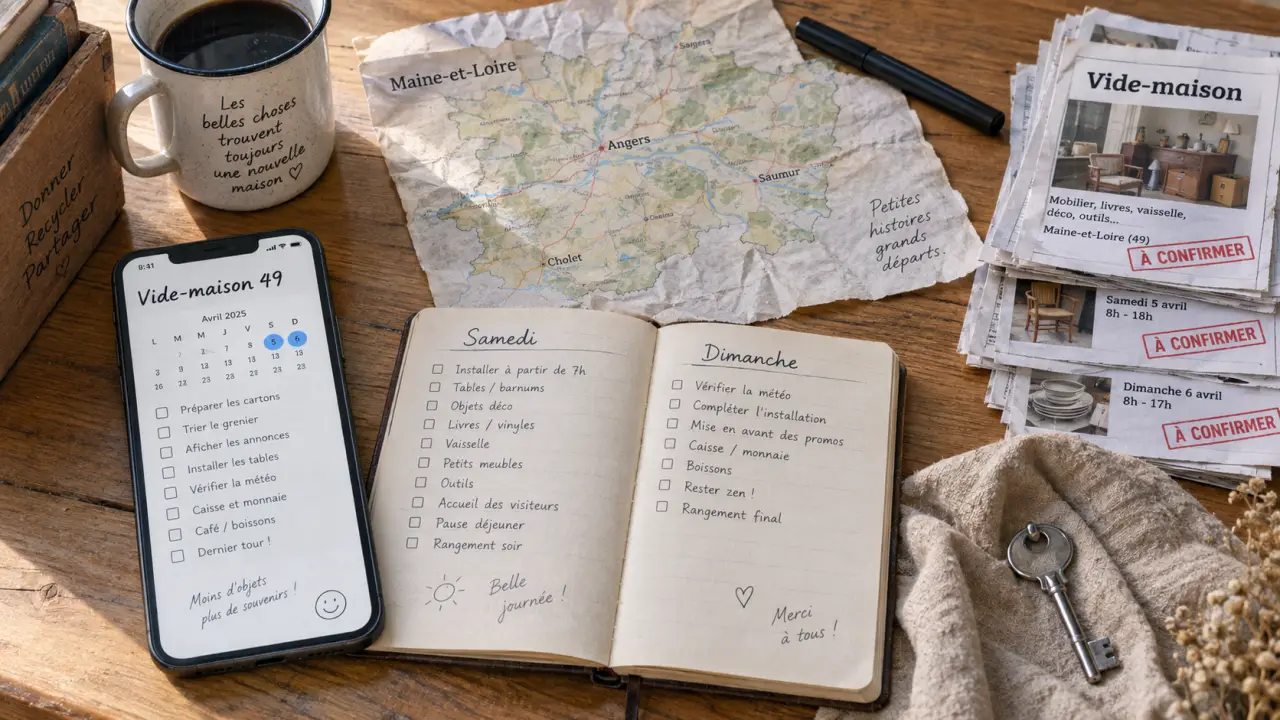 Vide maison 49 ce week-end : filtre par date, commune et distance