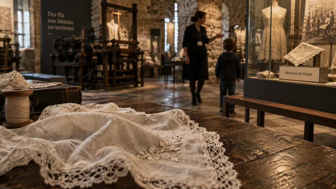 Visiter Cholet : mouchoir ancien et textile au musée