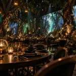 Restaurant éphémère Angers : forêt enchantée immersive, dîner en clairière Wonderwoods